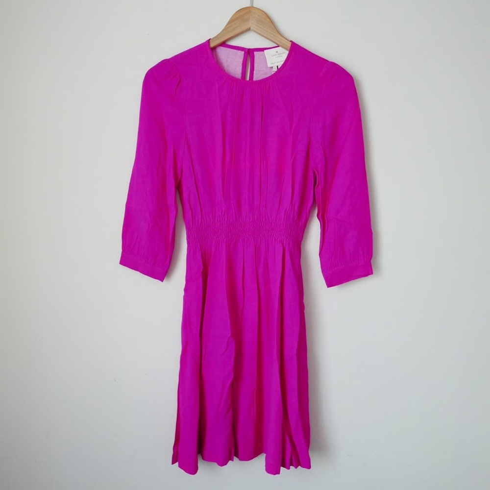 Kate Spade Hot Pink Long Sleeve Dress